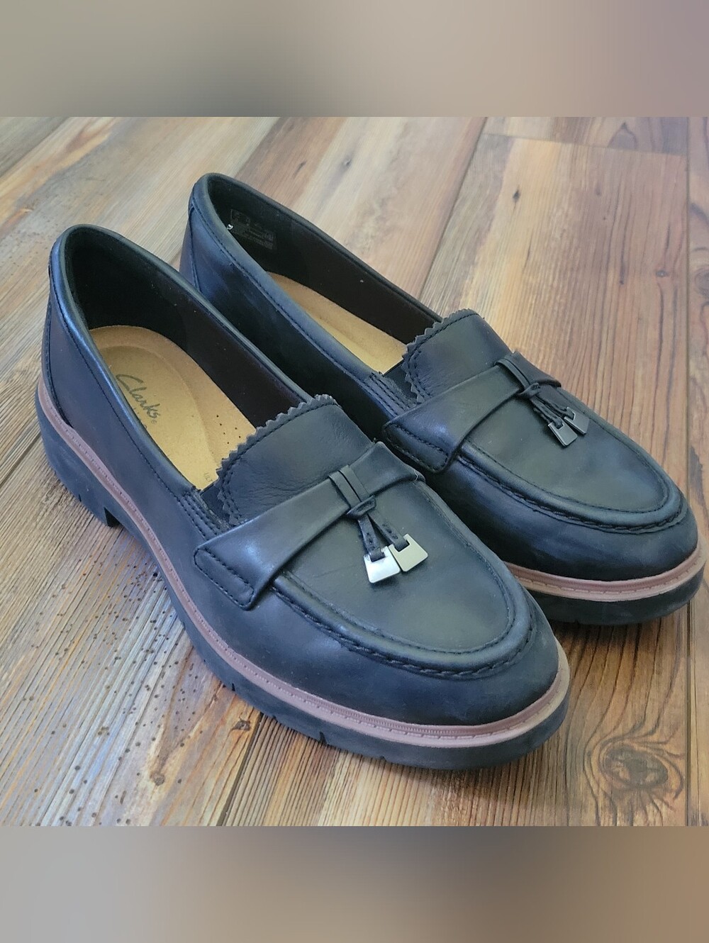 Clarks Collection Womens Size 10 Westlynn Bella Dress Loafers Black
